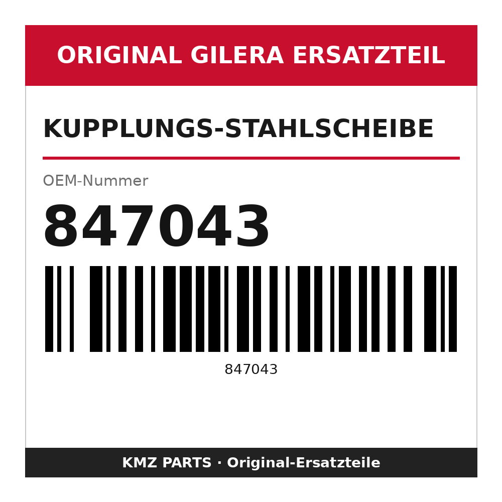 Gilera Kupplungs-Stahlscheibe 847043