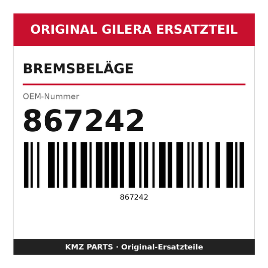 Gilera Bremsbeläge 867242