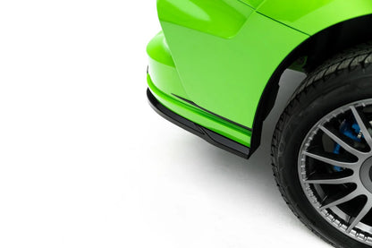 Heck Ansatz Flaps Diffusor passend für Ford Transit Custom MSRT Mk2 schwarz Hochglanz