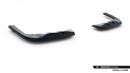 Heck Ansatz Flaps Diffusor passend für Ford Transit Custom MSRT Mk2 schwarz Hochglanz