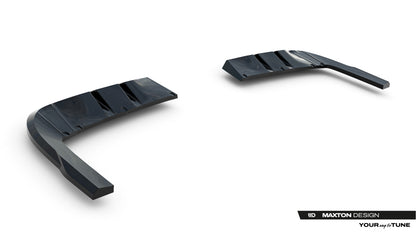Heck Ansatz Flaps Diffusor passend für Ford Transit Custom MSRT Mk2 schwarz Hochglanz