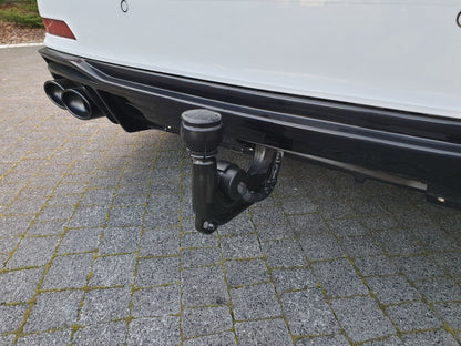 Heckansatz Diffusor + Endrohre chrom passend für Audi A6 S-Line / S6 C8 / C8 FL schwarz Hochglanz