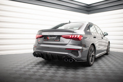 Heckansatz Diffusor + Endrohre passend für Audi A3 S-Line Limousine 8Y