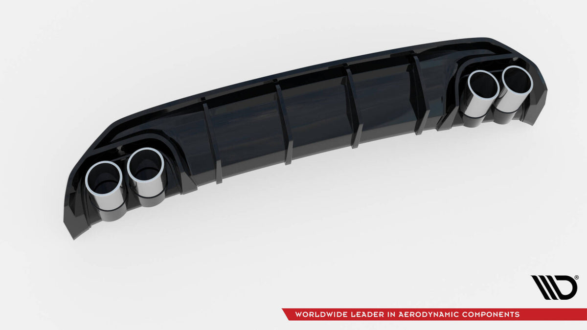 Heckansatz Diffusor + Endrohre passend für Audi A3 S-Line Limousine 8Y