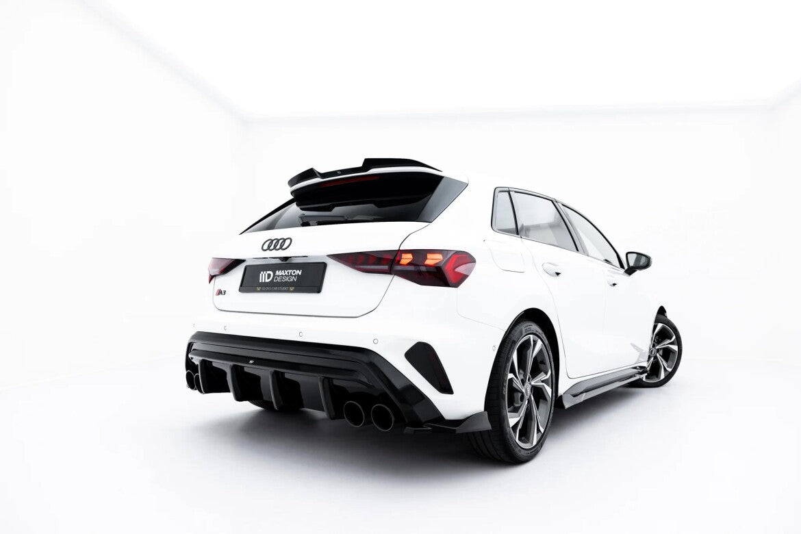 Heckansatz Diffusor + Endrohre passend für Audi A3 S-Line Sportback 8Y Facelift