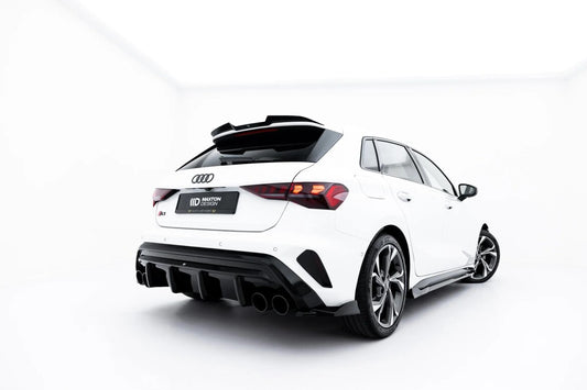 Heckansatz Diffusor + Endrohre passend für Audi A3 S-Line Sportback 8Y Facelift