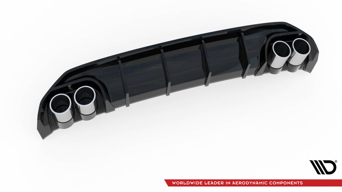 Heckansatz Diffusor + Endrohre passend für Audi A3 S-Line Sportback 8Y