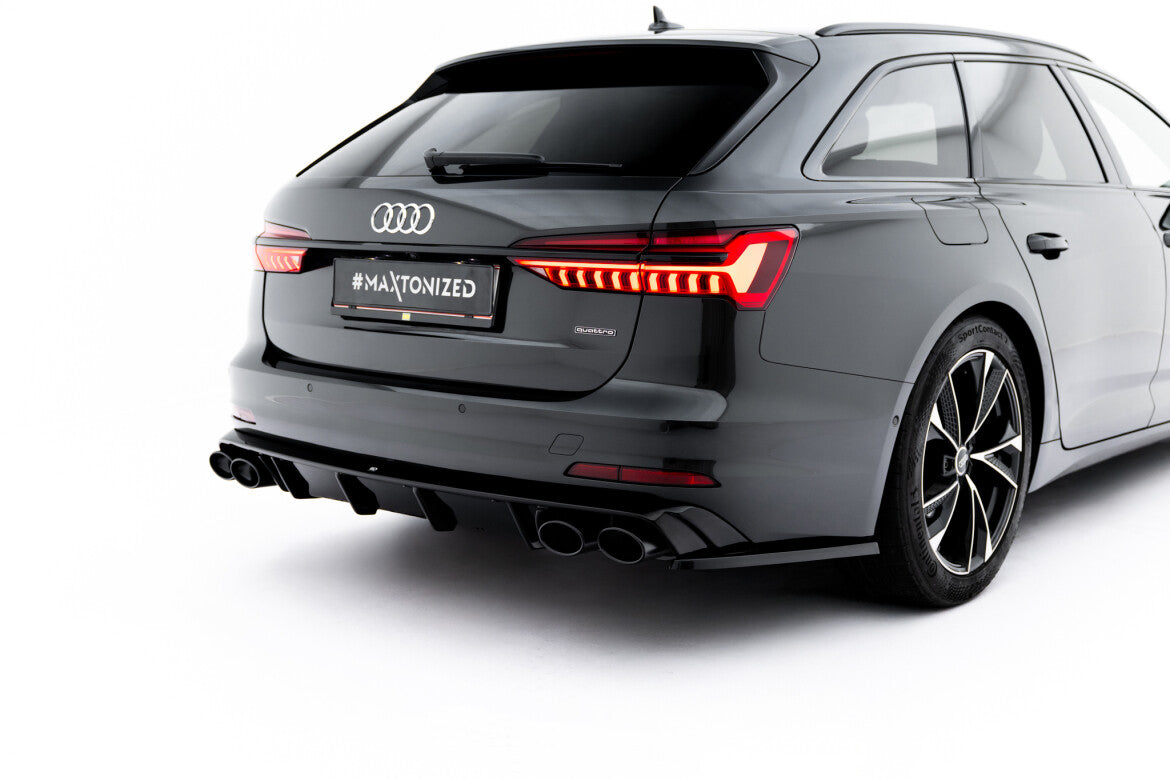 Heckansatz Diffusor + Endrohre passend für Audi A6 Limousine / Avant C8 / C8 FL