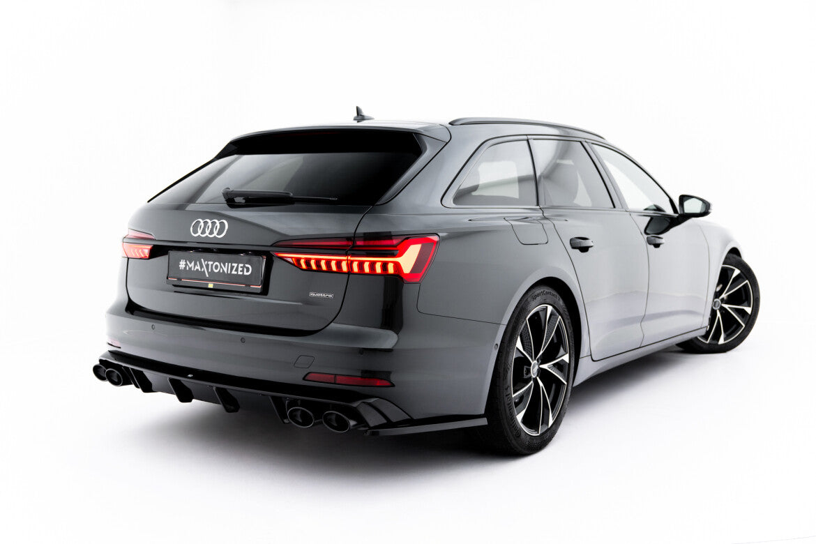 Heckansatz Diffusor + Endrohre passend für Audi A6 Limousine / Avant C8 / C8 FL