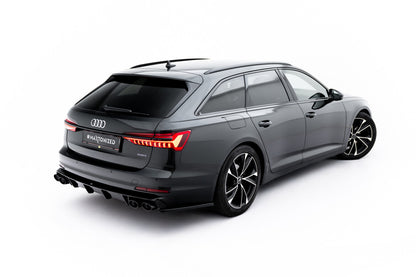 Heckansatz Diffusor + Endrohre passend für Audi A6 Limousine / Avant C8 / C8 FL