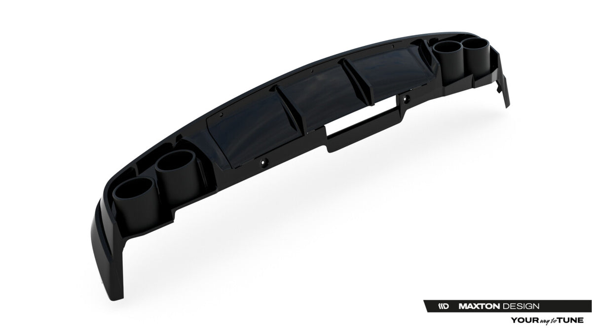 Heckansatz Diffusor + Endrohre passend für Audi A6 Limousine / Avant C8 / C8 FL
