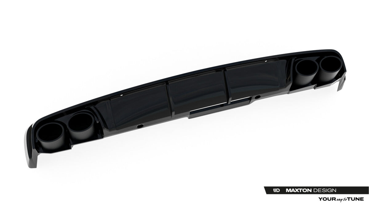 Heckansatz Diffusor + Endrohre passend für Audi A6 Limousine / Avant C8 / C8 FL