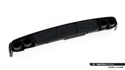 Heckansatz Diffusor + Endrohre passend für Audi A6 Limousine / Avant C8 / C8 FL