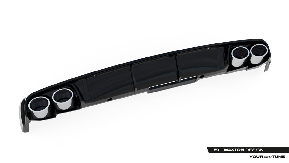 Heckansatz Diffusor + Endrohre passend für Audi A6 Limousine / Avant C8 / C8 FL