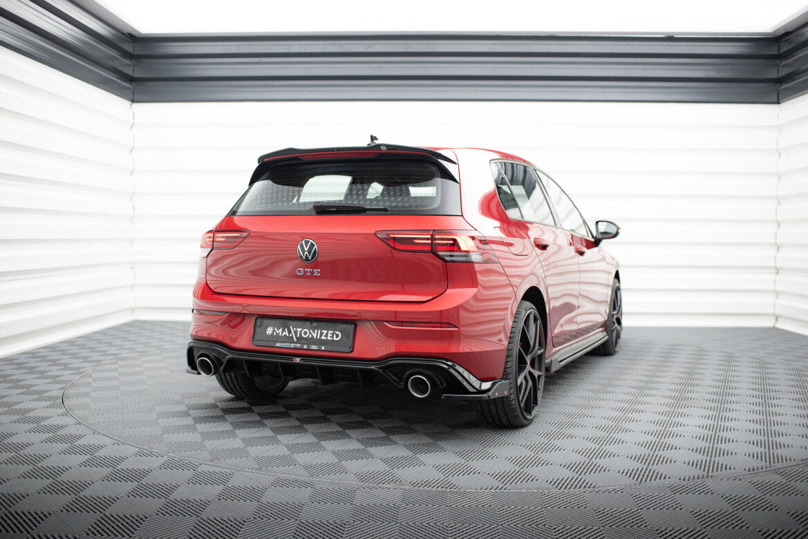Heckansatz Diffusor + Endrohre passend für VW Golf GTE / R-Line Mk8 / Mk8 FL