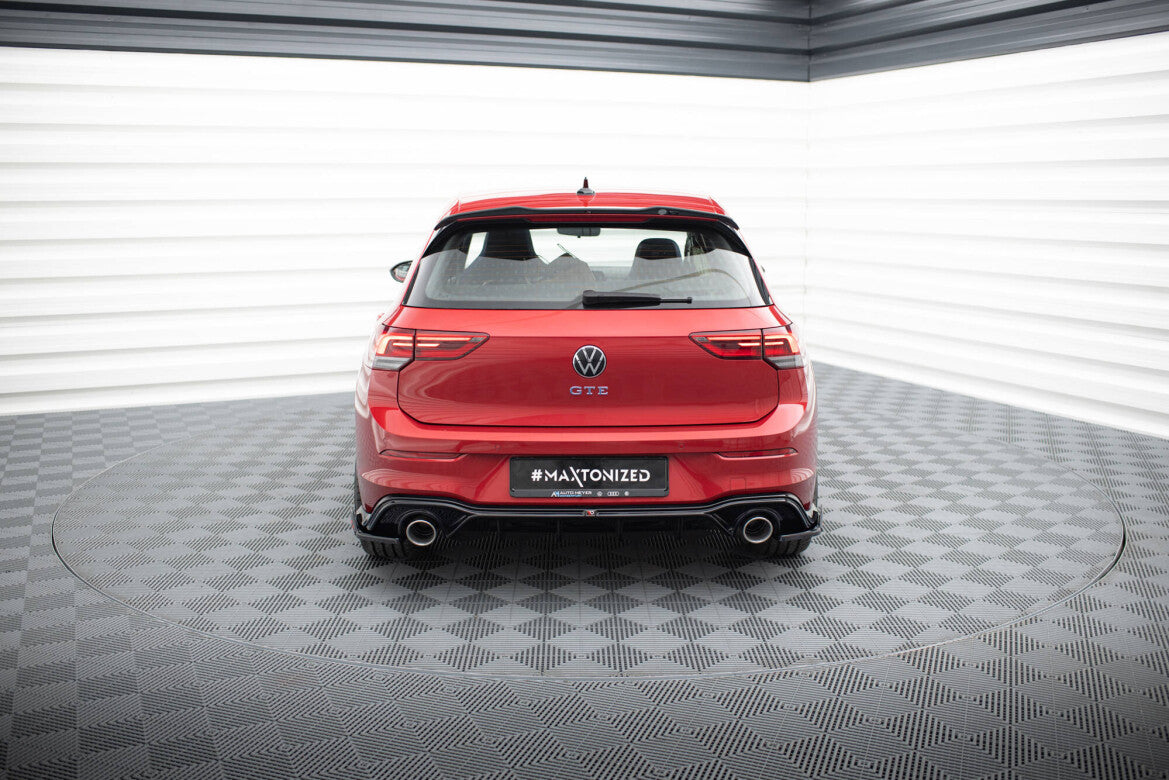Heckansatz Diffusor + Endrohre passend für VW Golf GTE / R-Line Mk8 / Mk8 FL