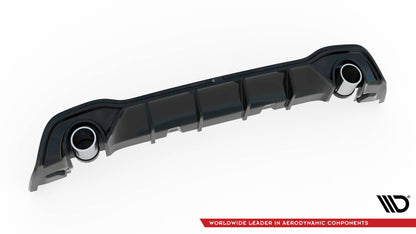 Heckansatz Diffusor + Endrohre passend für VW Golf GTE / R-Line Mk8 / Mk8 FL
