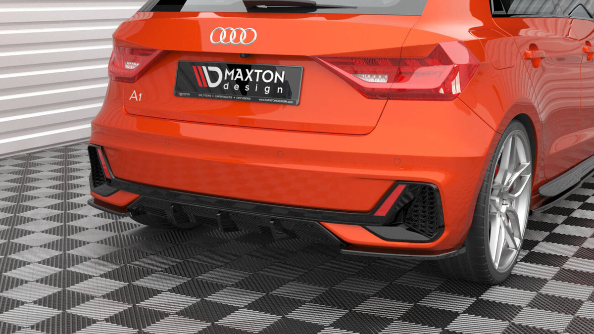 Heckansatz Diffusor passend für Audi A1 S-Line GB schwarz Hochglanz