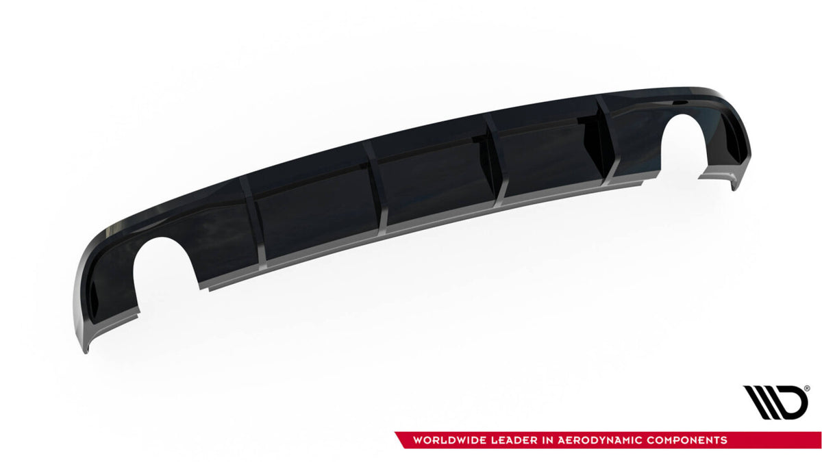 Heckansatz Diffusor passend für Audi A3 Limousine 8V FL (Einzelauspuff li. re.) schwarz Hochglanz