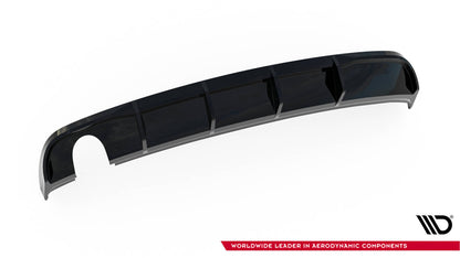 Heckansatz Diffusor passend für Audi A3 Limousine 8V FL (Einzelauspuff li.) schwarz Hochglanz