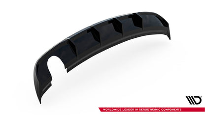 Heckansatz Diffusor passend für Audi A3 Limousine 8V FL (Einzelauspuff li.) schwarz Hochglanz