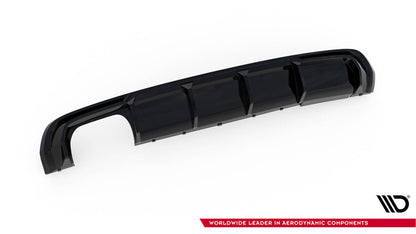 Heckansatz Diffusor passend für Audi A3 S-Line Sportback 8V (Doppelauspuff li.) schwarz Hochglanz