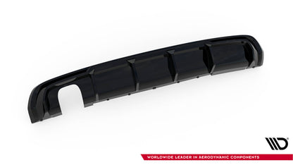 Heckansatz Diffusor passend für Audi A3 S-Line Sportback 8V (Einzelauspuff li.) schwarz Hochglanz