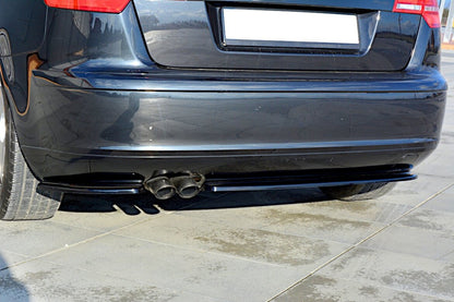 Heckansatz Diffusor passend für Audi A3 Sportback 8P / 8P FL schwarz Hochglanz