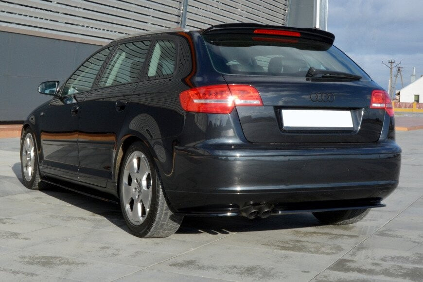 Heckansatz Diffusor passend für Audi A3 Sportback 8P / 8P FL schwarz Hochglanz