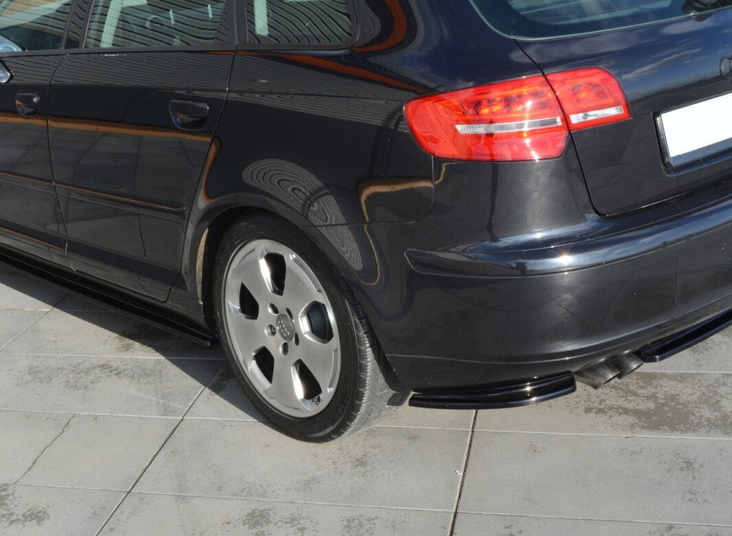 Heckansatz Diffusor passend für Audi A3 Sportback 8P / 8P FL schwarz Hochglanz