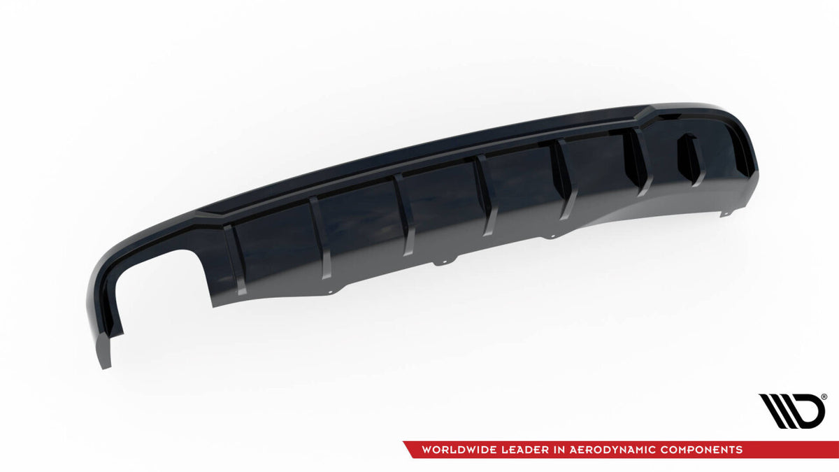 Heckansatz Diffusor passend für Audi A4 B8 (Doppelauspuff li.) schwarz Hochglanz