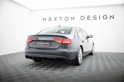 Heckansatz Diffusor passend für Audi A4 B8 FL (Doppelauspuff li. re.) schwarz Hochglanz