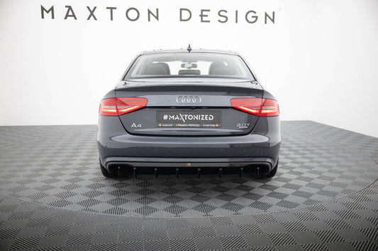 Heckansatz Diffusor passend für Audi A4 B8 FL (Version ohne Auspuff) schwarz Hochglanz