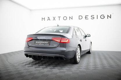 Heckansatz Diffusor passend für Audi A4 B8 FL (Version ohne Auspuff) schwarz Hochglanz