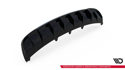 Heckansatz Diffusor passend für Audi A4 B8 FL (Version ohne Auspuff) schwarz Hochglanz