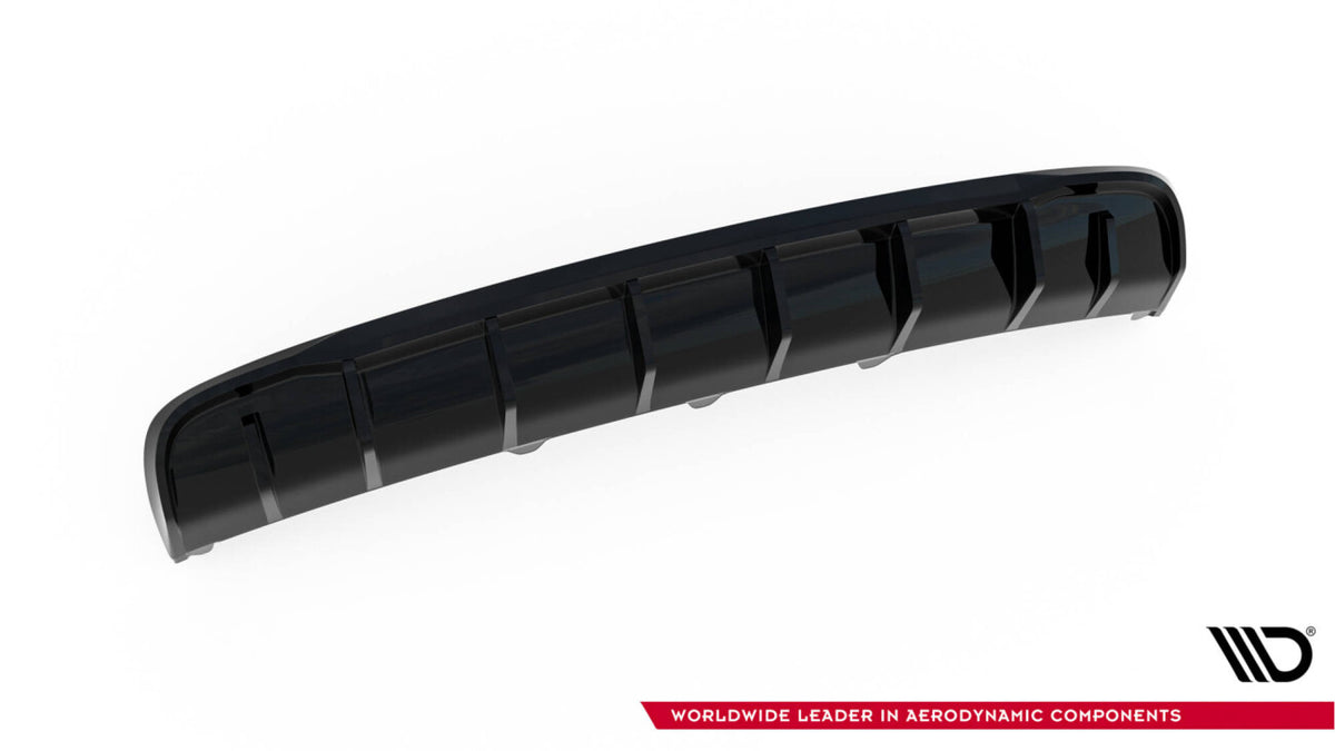 Heckansatz Diffusor passend für Audi A4 B8 FL (Version ohne Auspuff) schwarz Hochglanz