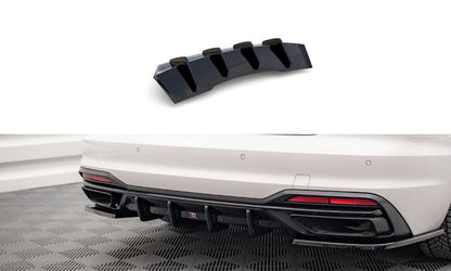 Heckansatz Diffusor passend für Audi A4 B9 FL schwarz Hochglanz