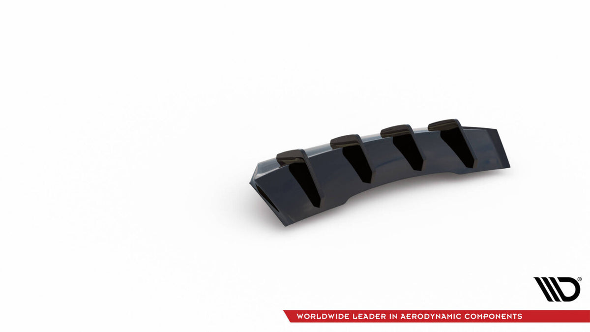 Heckansatz Diffusor passend für Audi A4 B9 FL schwarz Hochglanz