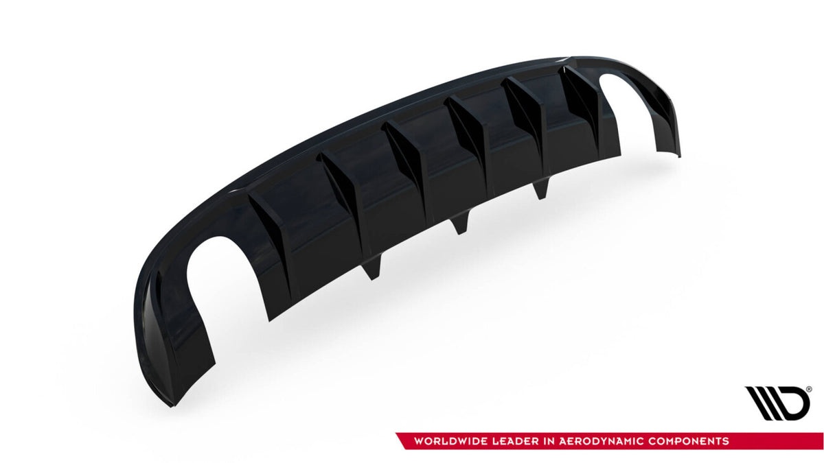 Heckansatz Diffusor passend für Audi A4 S-Line Limousine / Avant B8 (Einzelauspuff li. re.) schwarz Hochglanz