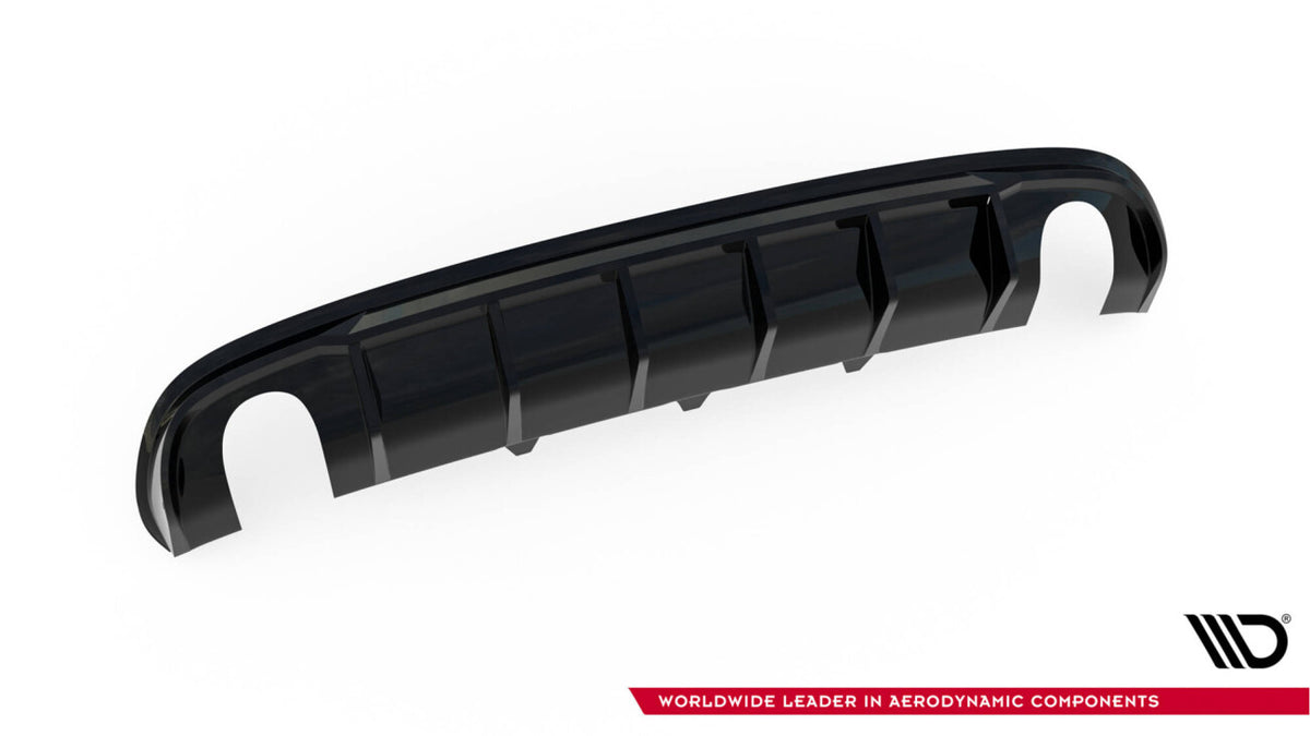Heckansatz Diffusor passend für Audi A4 S-Line Limousine / Avant B8 (Einzelauspuff li. re.) schwarz Hochglanz