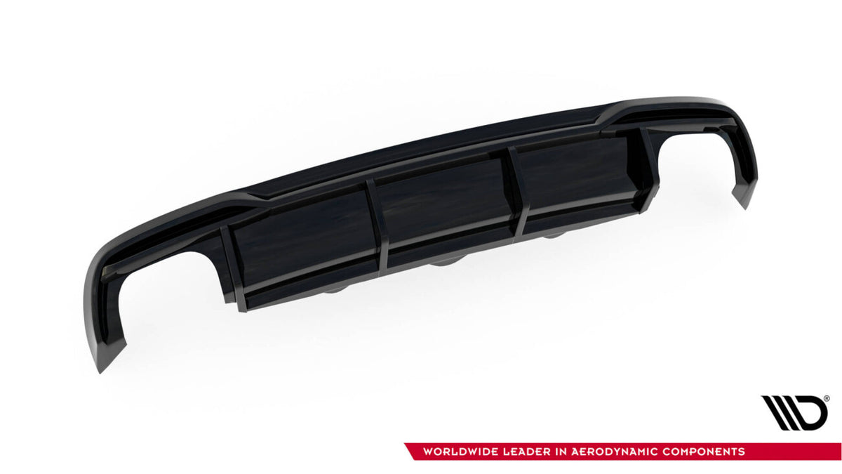 Heckansatz Diffusor passend für Audi A5 Coupe 8T FL (Doppelauspuff li. re.) schwarz Hochglanz