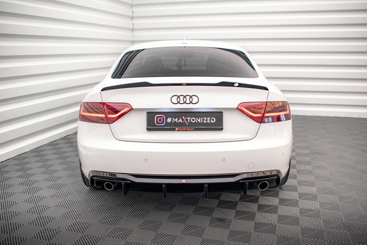 Heckansatz Diffusor passend für Audi A5 Coupe 8T FL (Einzelauspuff li. re.) schwarz Hochglanz