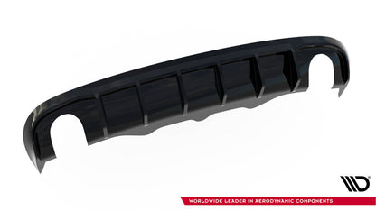 Heckansatz Diffusor passend für Audi A5 S-Line Sportback 8T (Einzelauspuff li. re.) schwarz Hochglanz