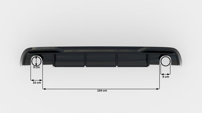 Heckansatz Diffusor passend für Audi A5 Sportback 8T FL (Einzelauspuff li. re.) schwarz Hochglanz