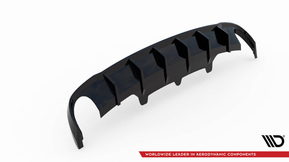 Heckansatz Diffusor passend für Audi A6 Limousine / Avant C7 schwarz Hochglanz