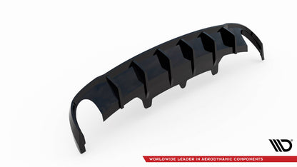 Heckansatz Diffusor passend für Audi A6 Limousine / Avant C7 schwarz Hochglanz