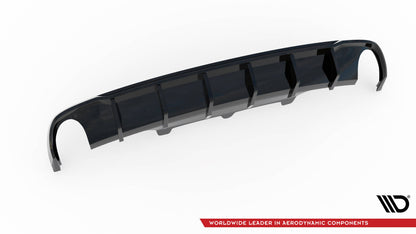 Heckansatz Diffusor passend für Audi A6 Limousine / Avant C7 schwarz Hochglanz