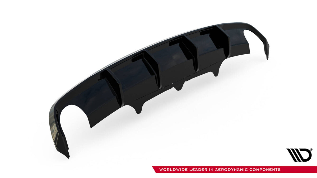 Heckansatz Diffusor passend für Audi A6 S-line Avant C7 schwarz Hochglanz