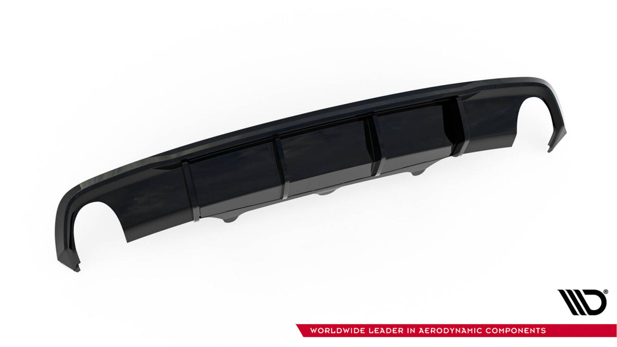 Heckansatz Diffusor passend für Audi A6 S-line Avant C7 schwarz Hochglanz