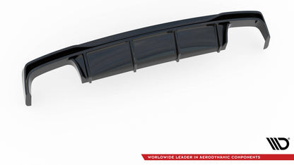 Heckansatz Diffusor passend für Audi A6 S-Line / S6 C8 / C8 FL schwarz Hochglanz